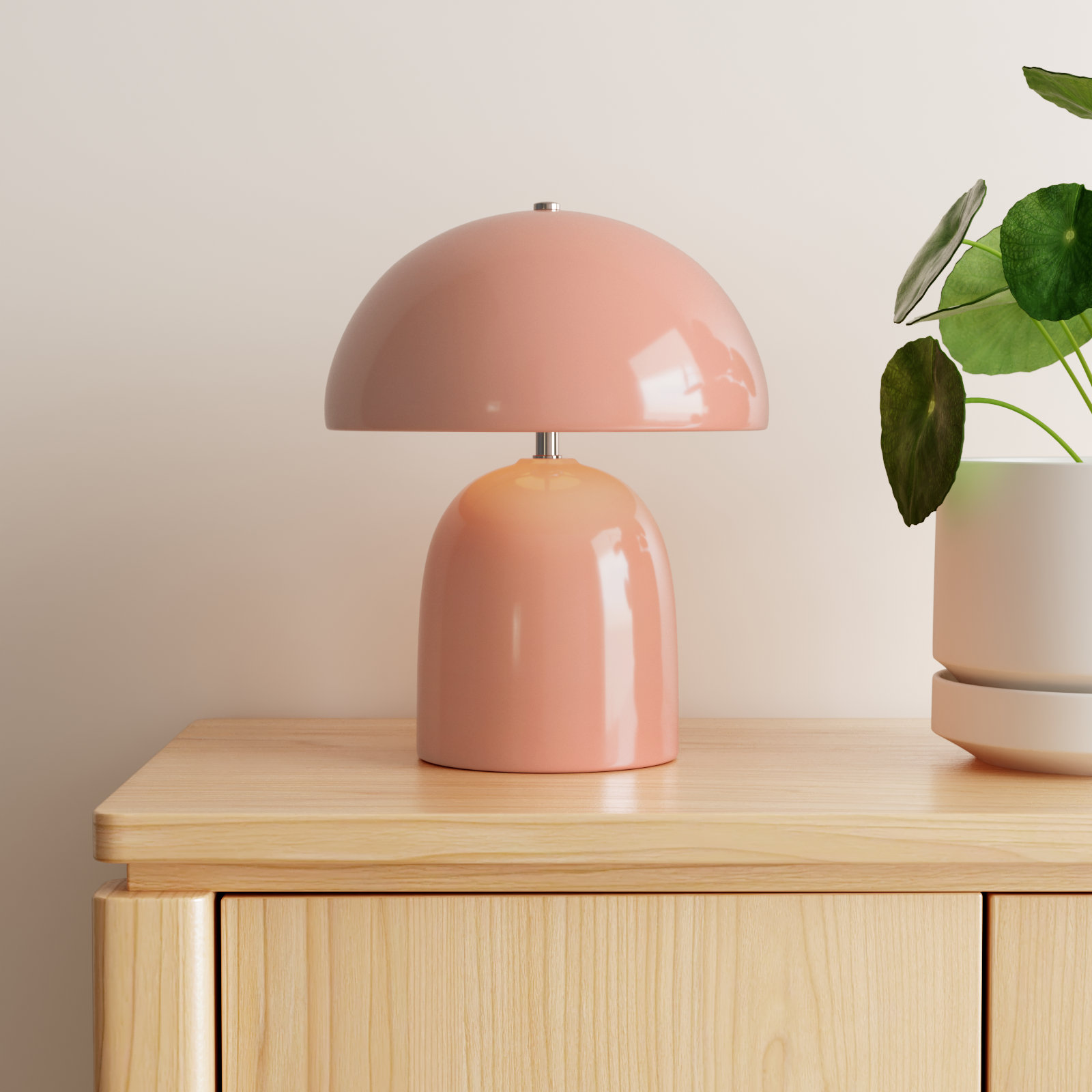 Hardacre Ceramic Table Lamp, Gloss Blush
