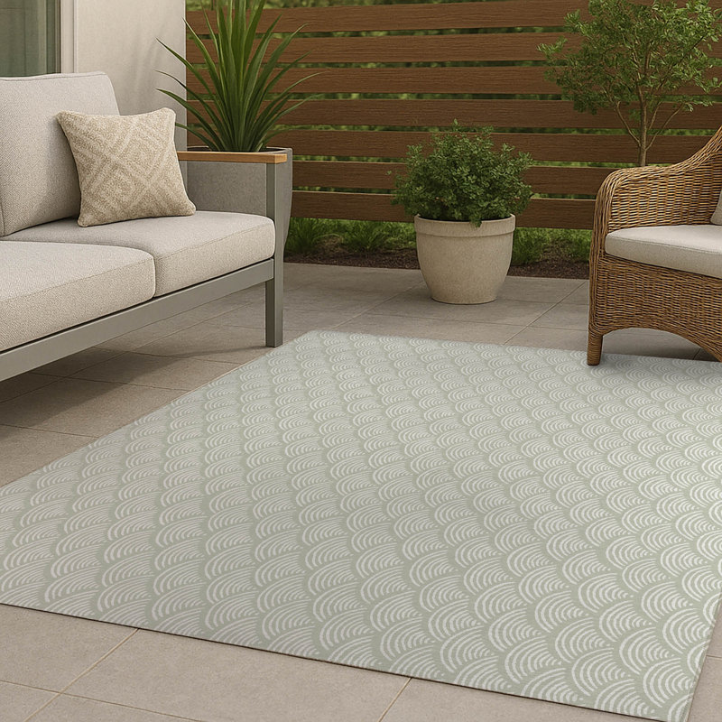 Tapis d'extérieur antidérapant Rolling Waves, Rectangulaire 2 pi x 3 pi