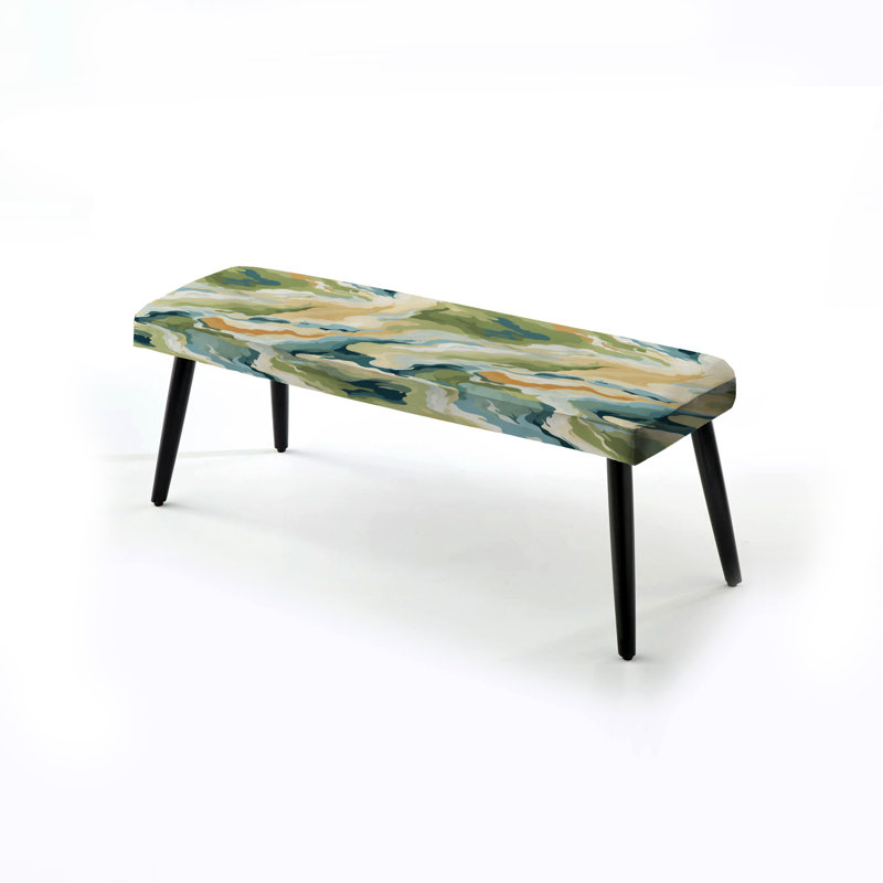 Banc rembourré noir Oasis Camouflage Mirage