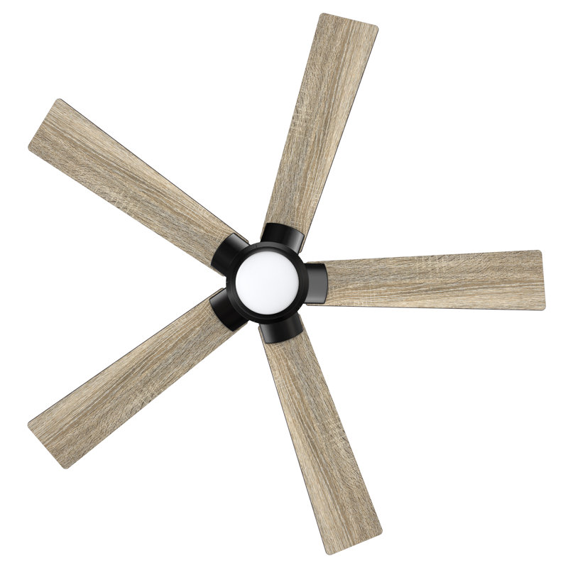 Smart Ceiling Fan With Remote, Light Kit, Works With Google Assistant And Amazon Alexa,Siri Shortcut., 52", Wooden