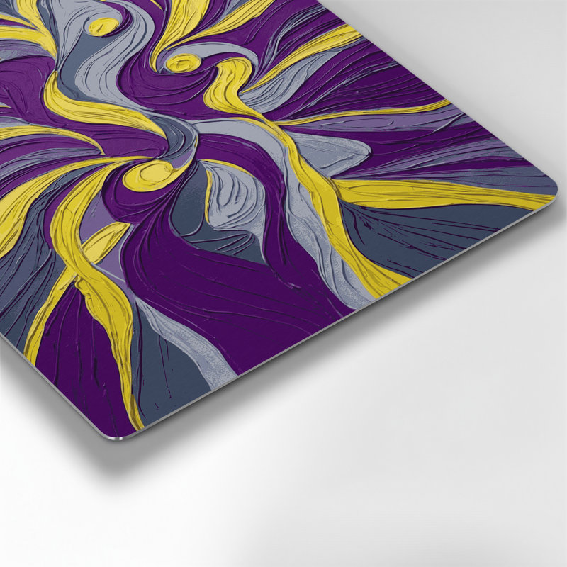 Abstract Figurative 77 Purple Metal Wall Art, 8" H x 10" W