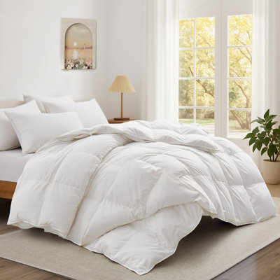 3-in-1 All-Season Down Comforter with Adjustable Warmth, 90% White Down Fill, 800 Fill Power, Detachable Dual-Layer Design, 100% Cotton Shell