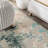 Lasley Contemporary POP Modern Abstract Vintage Faded Blue/Gray Rug-1200542389