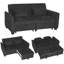 167 cm W Eucalyptus Outdoor Sofa-55687750