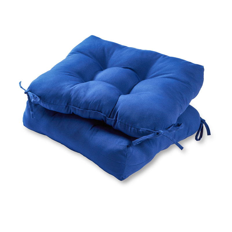 Shipton Outdoor 20'' Dining Chair Seat Cushion, Marine Blue, 2