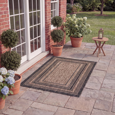 Karli Machine Woven Striped Area Rug