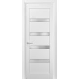Quadro Frosted Glass Standard White Door with Installation Hardware Kit