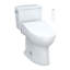 Toilette allongée deux pièces à hauteur universelle 1,28 GPF TOTO® Drake® WASHLET® + avec siège de bidet C5, coton blanc 1,18 GPF-71651247