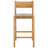 Hentges Woven Leather Counter Stool-329436525