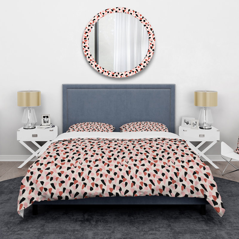 Ensemble de housse de couette en microfibre Perunika, Housse de couette simple + 1 taie décorative stan