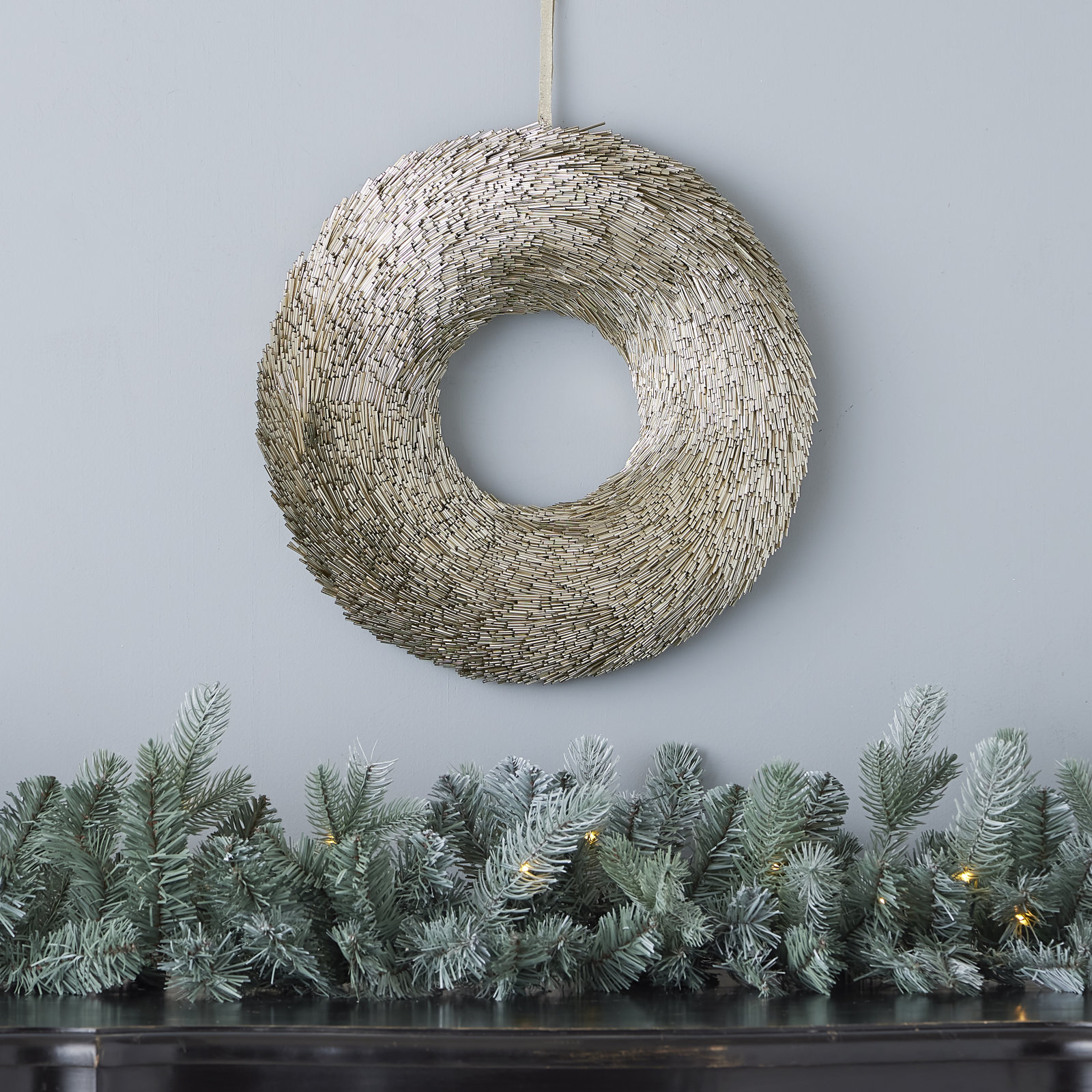Wreath, 4.3" W x 2.35" H x 14" D