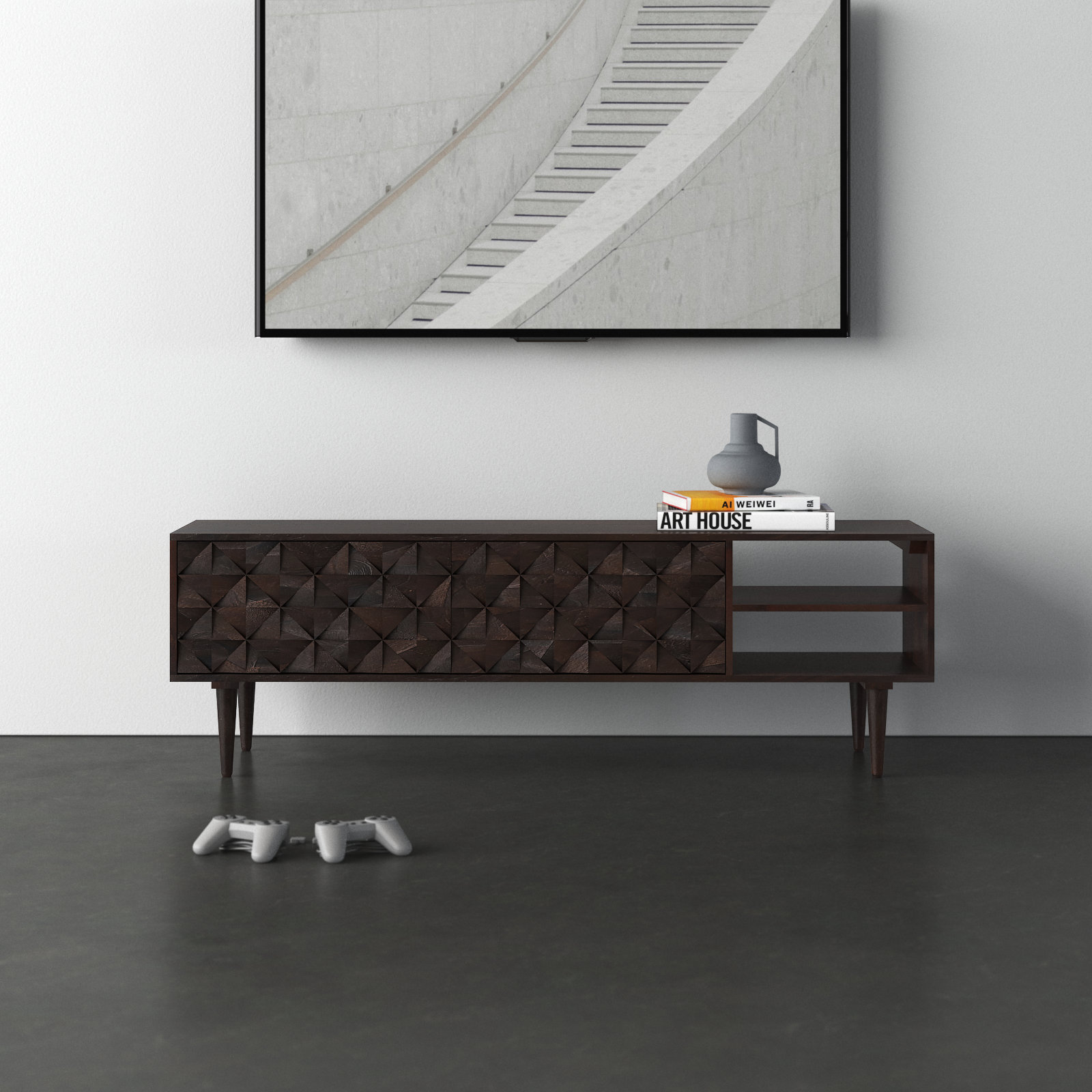 Blevens 55" Acacia TV Stand