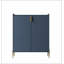 Armoire à vin 2 portes avec support à vin et tablette réglable, charnières à fermeture douce, buffet de salle à manger moderne-129703278