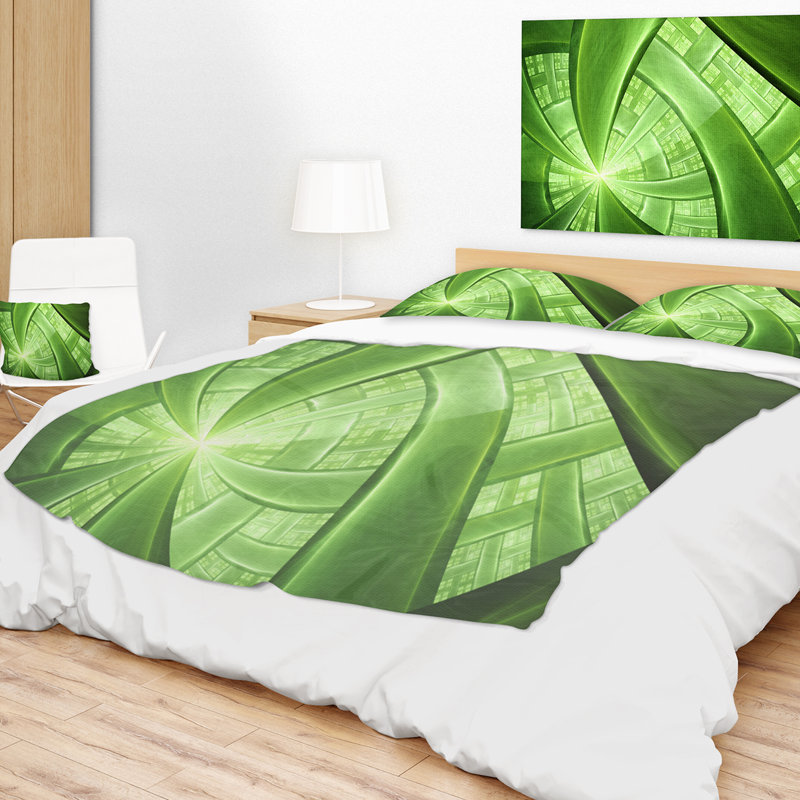  Couverture Fractal, L 59 po x L 71 po, Vert