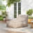 Perry Outdoor Bean Bag Lounge Chair, Beige, Set of 1, Perfect for Relaxation and Comfort in Any Outdoor Setting