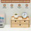 Wood Desktop Organizer with 3 Drawers & 1 Shelf, Wooden Storage Box for Home Workspace & Office Supplies-473989582