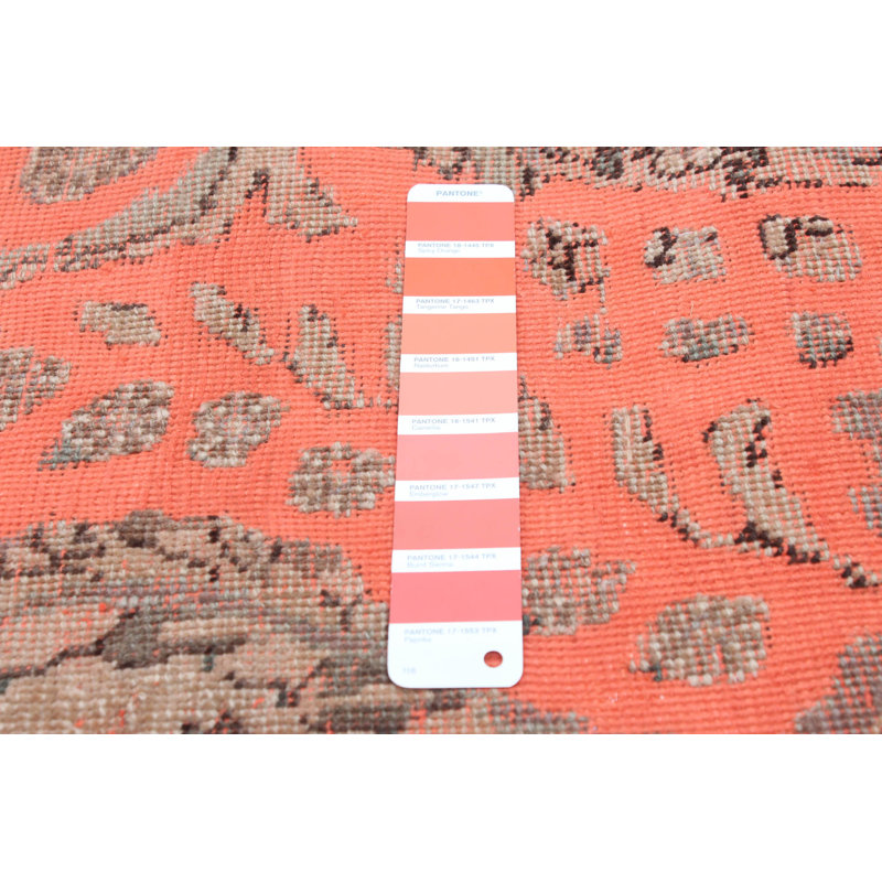 Dedda One-of-a-Kind 9'4" X 12'5" 1980s Wool Area Rug in Copper