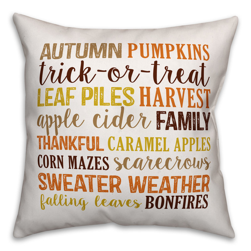  Fall Things Throw Pillow