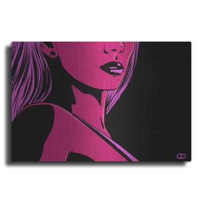 «Scarlet» par Giuseppe Cristiano - peinture sur métal sans cadre