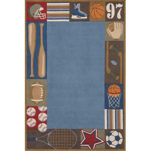 Handmade Tufted Blue Area Rug