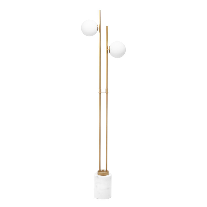 Ranee 63'' Metal/Marble Tree Floor Lamp