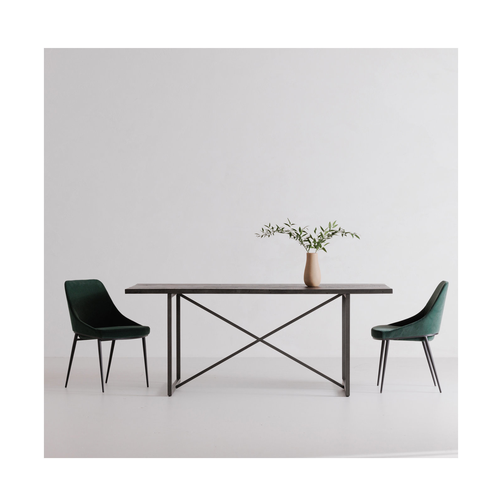 Halcyon Upholstered Side Chair, Green