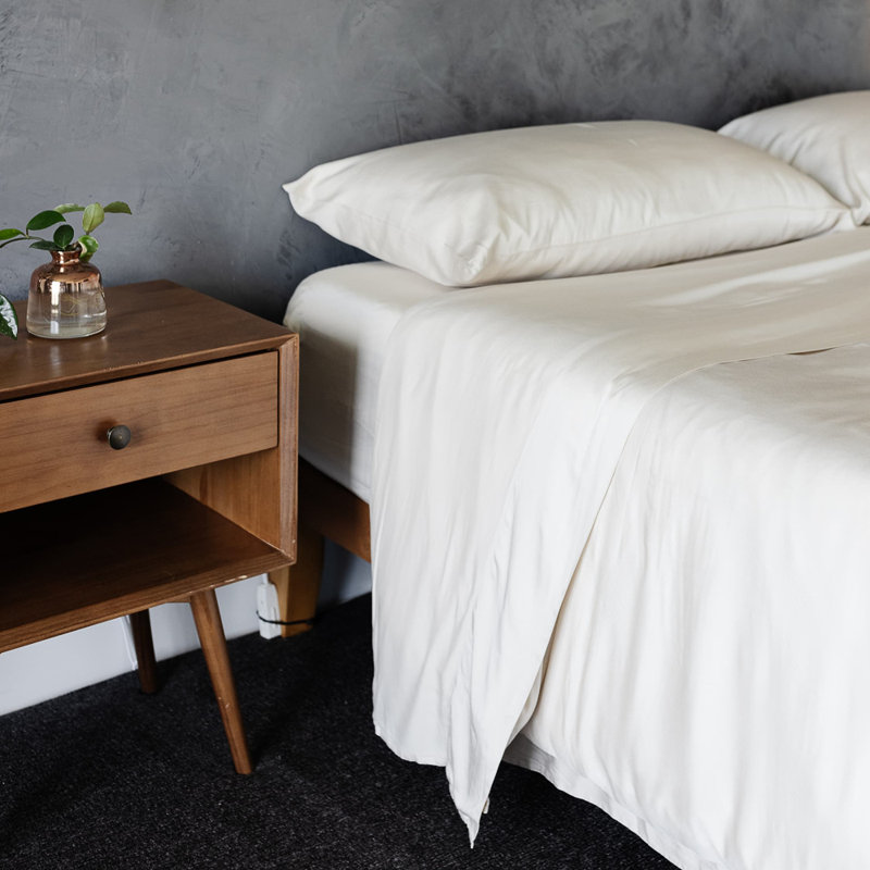 Rayon From Bamboo Duvet Cover, Queen Duvet Cover, Oat