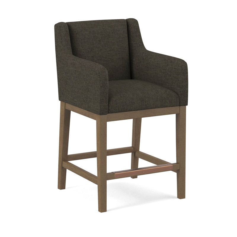 Upholstered Stool, 61630-74, Weathered Gray