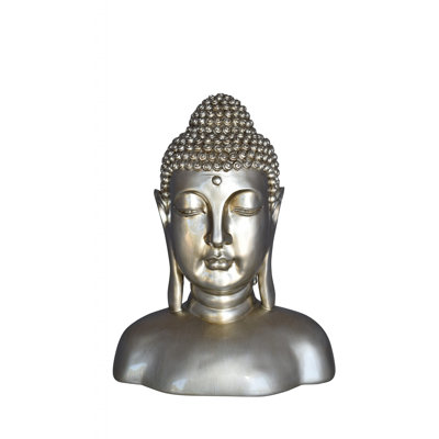 Buddha Bust Made of Resin Statue Size: 12" x 7" x 15"H