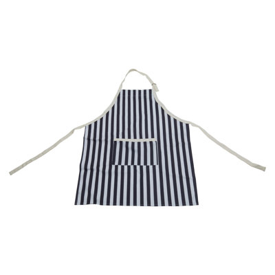 No Holiday Striped Cotton Bib Apron