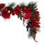 Guirlande 6 'Merry Poinsettia, Ball, and Fern