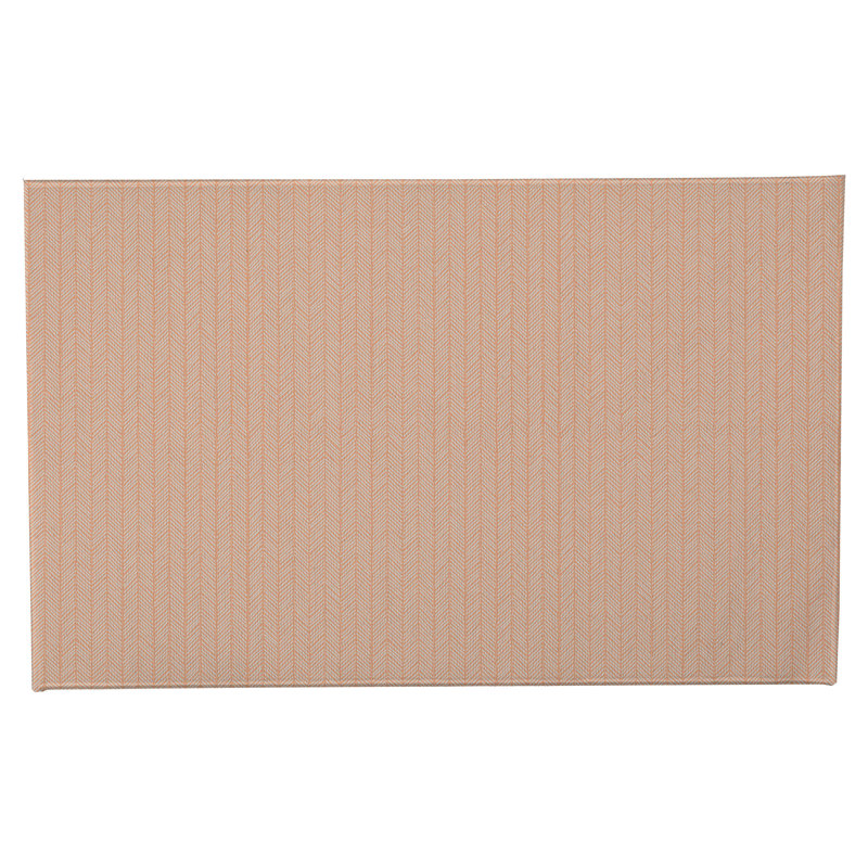 Tapis de toilette rectangulaire antidérapant à chevrons, L 34 po x L 21 po, Pêche, orange