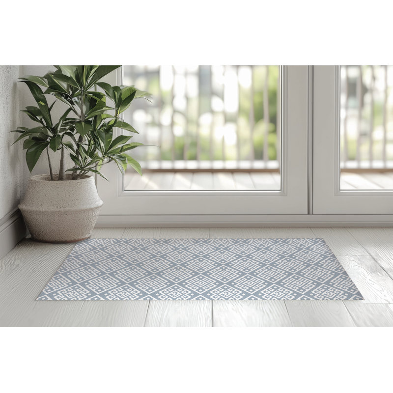 Paillasson Athana, 36" W x 60" L, Bleu denim