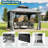 12FT ×12FT Outdoor Aluminum Patio Gazebo, Galvanized Steel Hardtop Gazebo with Privacy Curtain and Mosquito Netting-109739685