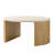 Jadida Celia Modern 36"W Fluted Round Coffee Table with Travertine Top-1030476283