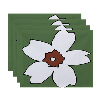 Polyester Floral Rectangle Placemat
