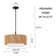  1-light Rattan Pendant Light With Diffuser 