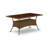 5 Piece Outdoor Patio Conversation Sets Includes a Rectangle Wicker Dining Table with Glass Top and 4 Balcony Backyard Armchair with Cushion, Brown-1066648359