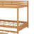 Wood Queen Size Bunk Bed With Ladder And Trundle-1365769061