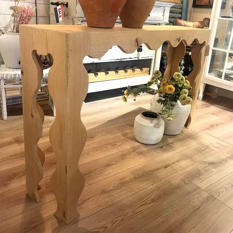 American Rustic Solid Wood Entryway Console Table