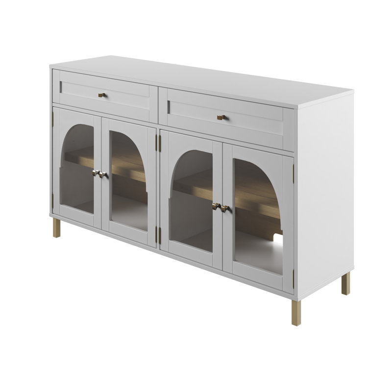 Buffet 2 tiroirs Avea, Blanc