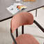 Ensemble de 2 chaises de salle à manger de style moderne Mid-Century Boucle - rembourrées avec des pieds en métal noir (cuisine / salle à manger) ， Orange-420682151