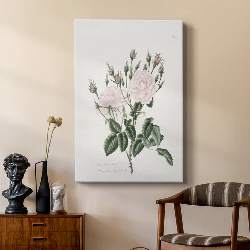 Imprimé floral rétro CXLVII - galerie sur mesure Cavas, H 18 po x l 12 po