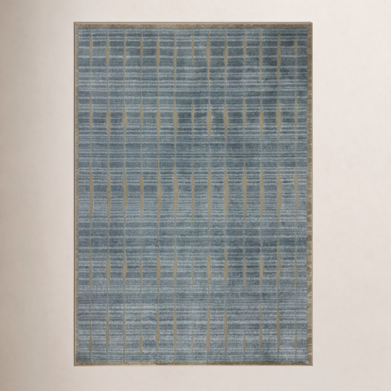 Tapis bleu océan / olive Chris Loves Julia x Loloi Calvin, Rectangle 2 pi 3 po x 3 pi 10 po