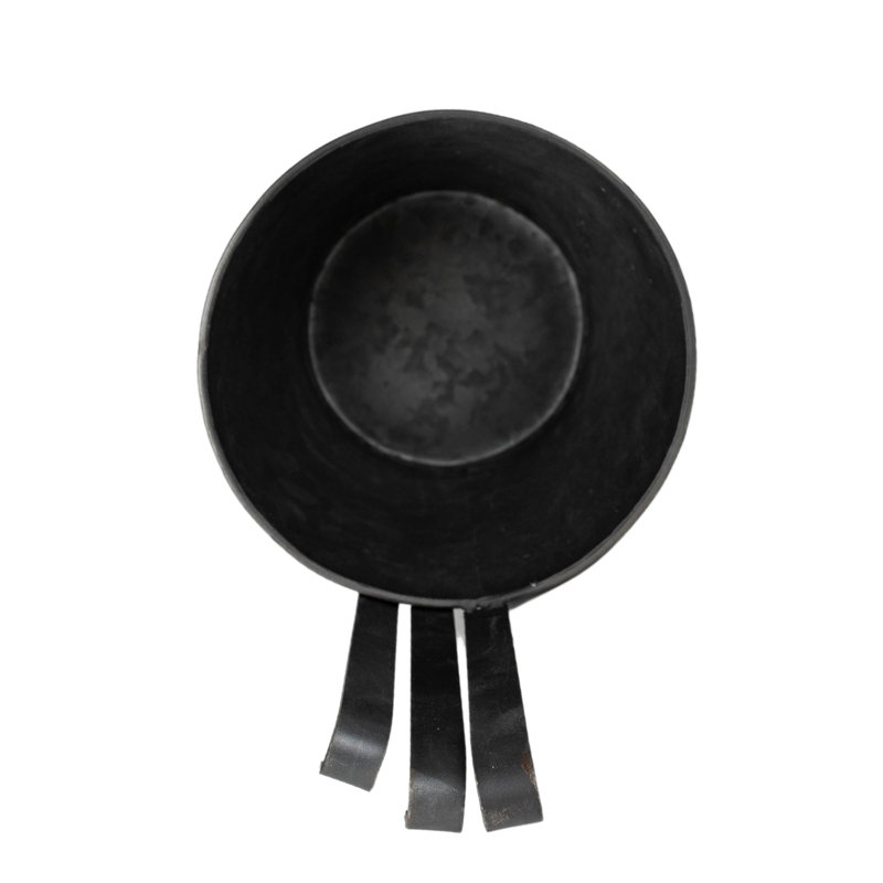 Set of 3 Black Galvanized Metal Hanging Planters
