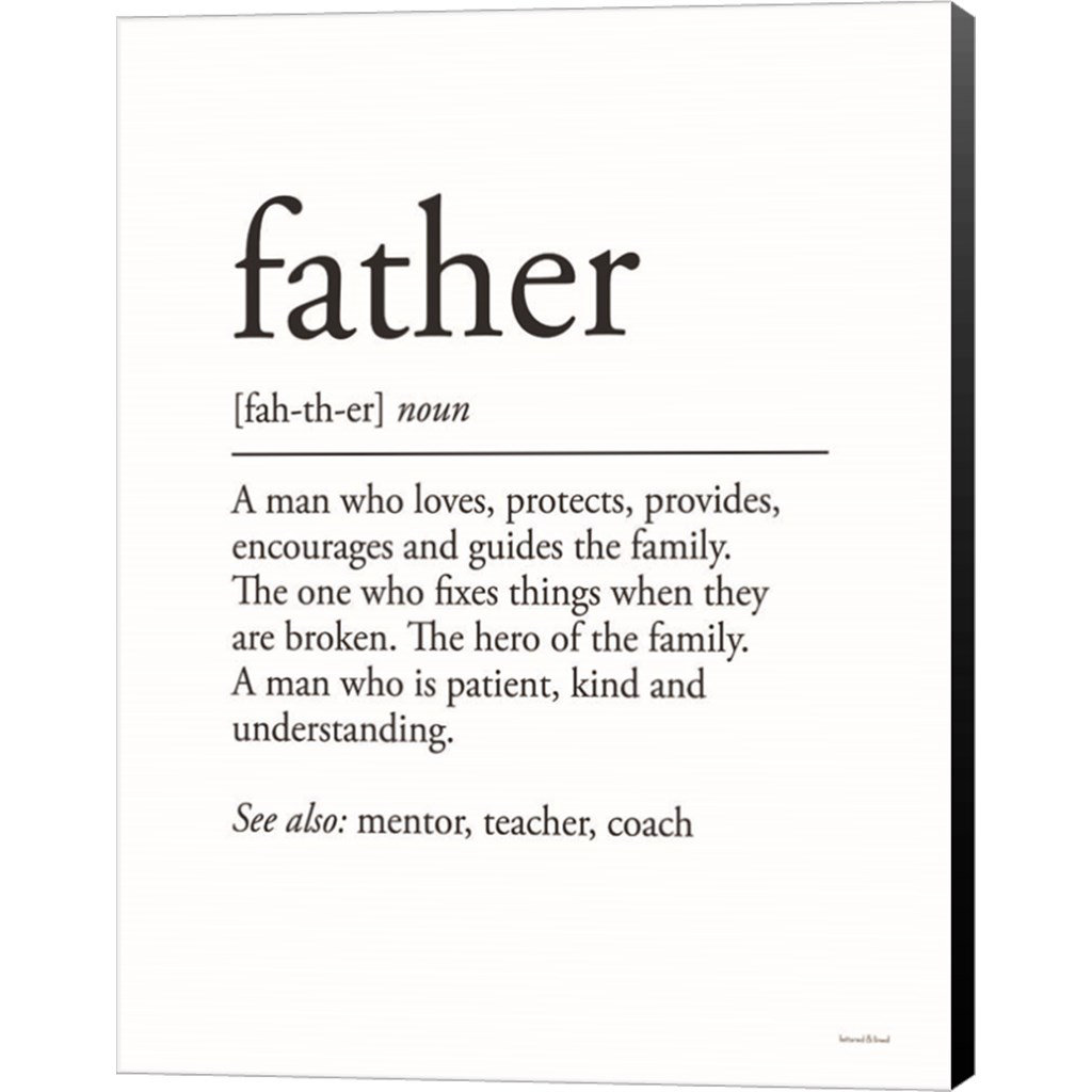 Trinx Father Definition 2 by Lettered & Lined - Wrapped Canvas Textual ...
