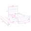Lit plateforme simple en bois avec lit gigogne simple et tête de lit-61976004