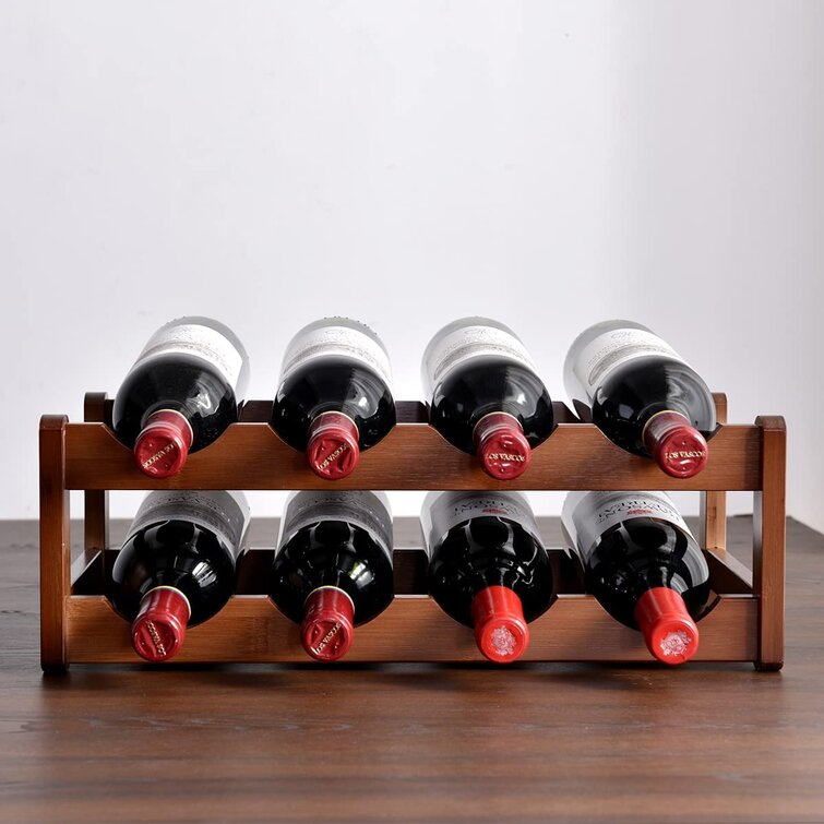 Adlare 16 Bottle Tabletop Wine Rack in Walnut