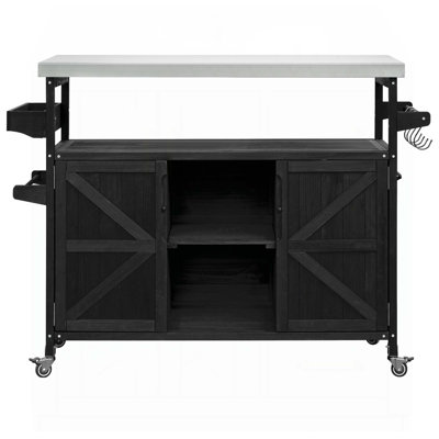 Îlot de cuisine extérieur polyvalent avec des caractéristiques avancées et un grand espace de rangement