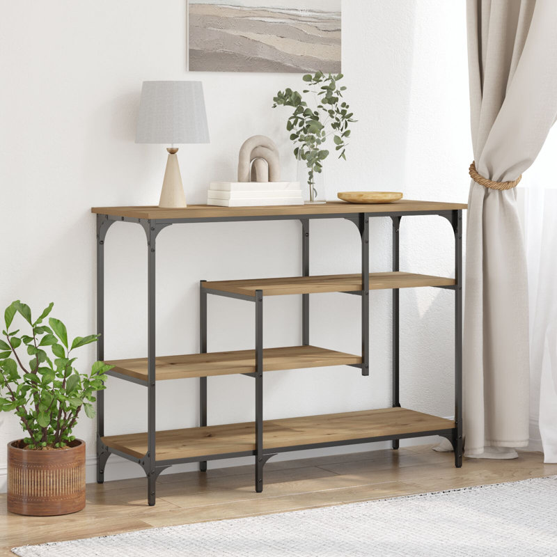 Console Table Metal Medium, Artisan Oak